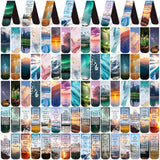 100 Pack Bible Magnetic Bookmarks Christian Scenery Magnet Bookmark Clips for Women Men Book Lovers Bible Page Markers for Teachers Students Reading School Office Home, Printing on 2 Side Diteryy