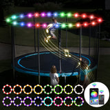 SUVEUS Trampoline Lights, Waterproof LED Lights for 16Ft 15Ft 14Ft 12Ft 10Ft Trampoline, 16 Colors Change with Remote and App Control, Sync up to Music, Super Bright for Kids to Play at Night SUVEUS
