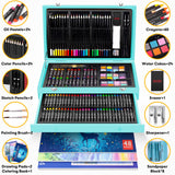 iBayam Art Supplies, 150-Pack Deluxe Wooden Art Set Crafts Drawing Painting Kit with 1 Coloring Book, 2 Sketch Pads, Creative Gift Box for Adults Artist Beginners Kids Girls Boys iBayam