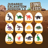 Dan&Darci Dig a Dozen Dino Egg Kit for Kids - Dinosaur Toys Gift 3-12 Year Old - 12 Eggs & Surprise Dinosaurs - Basket Stuffers - Science STEM Activities - Boy Toy Party Gifts for Boys & Girls Dan&Darci