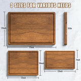 Acacia Wood Cutting Boards Set of 3 for Kitchen, Large Wooden Cutting Board with Juice Groove, Charcuterie Board, Chopping Board for Meat, Cheese, Fruits(17x12, 12x10, 12x7 inch) Misawce
