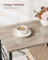 VASAGLE Kitchen Shelf on Wheels, Serving Cart with 3 Shelves, Kitchen Cart, Microwave Shelf, for Mini Oven, Toaster, with 6 Hooks, Industrial Style, Greige and Black UKKS060B02 VASAGLE