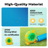 VIVOHOME Small Bounce House for Kids, Jumping Inflatable Bouncy Castle with Slide, 12x8 FT Inflated Bouncer for Outdoor with Air Blower Included VIVOHOME