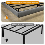 Floating Full Size Bed Frame with LED Lights, Remote Control RGB, and Under Bed Storage by RVONOW RVONOW