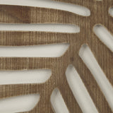 Madison Park Wall Art Living Room Décor - Birch Palms Botanical Carved Design, Home Accent Modern Kitchen Dining Decoration, Ready to Hang Panel for Bedroom, 16" W x 32" H, Dark Brown 2 Piece Madison Park