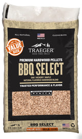 Traeger Grills BBQ Select 100% All-Natural Wood Pellets for Smokers and Pellet Grills, BBQ, Bake, Roast, and Grill, 30 lb. Bag Traeger