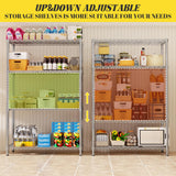 MODCART Storage Shelves, 36" L x 14" W x 54" H Heavy Duty Garage Wire Shelving Unit Loads 1400LBS, 4-Tier Adjustable Metal Industrial Utility Shelf Rack for Kitchen, Laundry Room, Basement MODCART