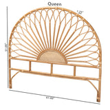 bali & pari Perenna Natural Rattan Standalone Headboard, Queen bali & pari