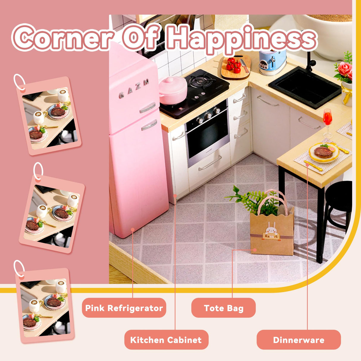 Flever Dollhouse Miniature DIY House Kit Creative Room with Furniture for Romantic Artwork Gift (Taste of Life) Flever