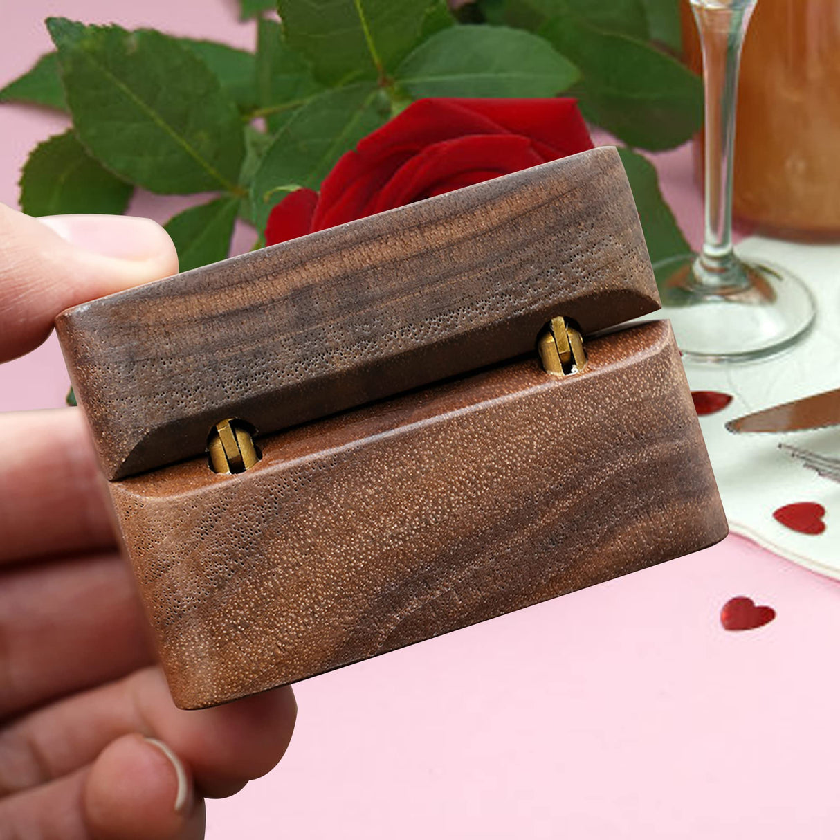 Personalized Custom Engraved Wooden Ring Box For Wedding Ceremony Engagement Ring Bearer Box Handmade Ring Holder Box Mr And Mrs Ring Case For WLLPNG