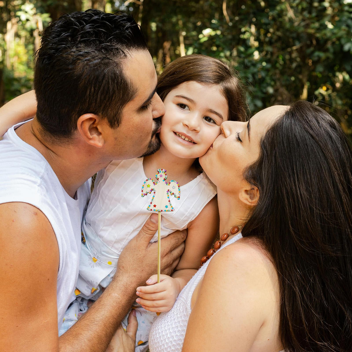 Nwsrayu Christmas Fairy Wands Kit Include 10 Pieces Unfinished Wooden Princess Wand and 4 Gem Stickers Princess Art for Party Supplies Make Your Own Magic Wands Nwsrayu