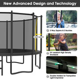 YORIN Tranpoline 16FT, Outdoor Tranpoline for Kids and Adults 1500LBS Tranpoline with Basketball Hoop, Enclosure Net, Back Yard Heavy Duty Recreational Tranpolines, ASTM Approved YORIN