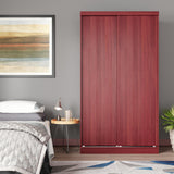 Woodpeckers Furniture And Mattress Modern Wood Double Sliding Door Wardrobe (Mahogany) Woodpeckers Furniture And Mattress