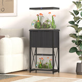 Piskyet 5-10 Gallon Fish Tank stand, Metal Frame Aquarium stand, Cabinet for Fish Tank Accessories Storage，Suitable for Turtle Reptile Tank Stand Terrarium Stand，220Lbs, Black Piskyet