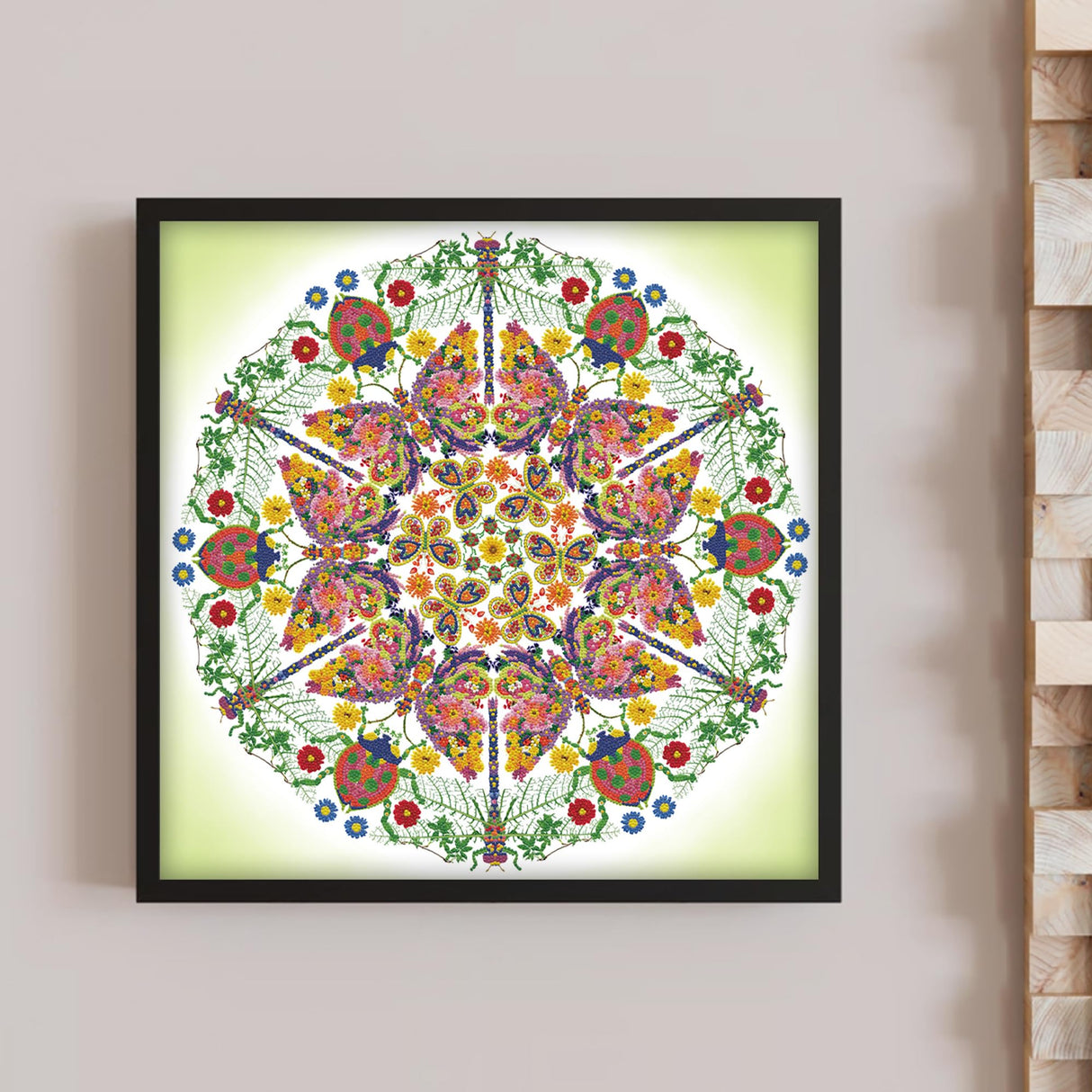 DIAMOND DOTZ Kaleidoscope Garden Floral Diamond Painting Kits for Adults - Diamond Art Kits a Relaxing Creative Craft Kit with Dotz Gems 24.4"x24.4" DIAMOND DOTZ