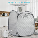 VIVOHOME Portable Personal Steam Sauna Spa with 1.8L 800 Watt Steam Generator, Foldable Chair, Home Sauna Spa Tent for Detox Relaxation, Silver Gray VIVOHOME