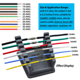 ZYRELYNX Upgraded Silicone Soldering Stand, Helping Hands Soldering Station, Soldering Wire Holder with 6 Slots - Third Hand Soldering Iron Stand for 32AWG to 12AWG Wires(Only Stand), Dark Grey, 1 Pcs ZYRELYNX