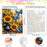 Paint by Numbers Kit for Adults Beginner Sunflower, Butterfly Adult Paint by Number Kits on Canvas, Flower DIY Acrylic Oil Painting by Numbers for Adults, Perfect for Home Wall Decor 16X20 Inch Okarina