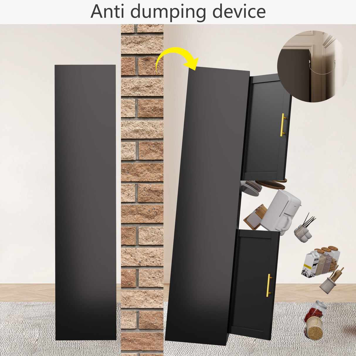 AUEYTVR Metal Tall Bathroom Cabinet, Slim Bathroom Storage Cabinet,71" High,Narrow Cabinet with Doors and Adjustable Shelves for Small Bathroom,Small Spaces AUEYTVR