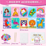 Poke Art Kit for Girls - No Mess Art Craft Activity, DIY Poke Hands Art for Kids, Creative Sensory Toy Set, Birthday Xmas Gifts for Ages 3 4 5 6-8 Year Old Girls Toys Beauwow