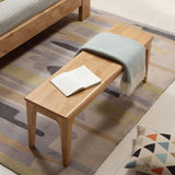 BALANBO Bed End Bench Wood Bench Living Room Entrance Bench Bedroom Seat Dining Table Chair, Bedroom, Living Room, Kitchen Wooden Bench (Natural Color) BALANBO