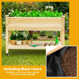 S AFSTAR Raised Garden Bed with Legs, 48x24x33 inch Mobile Elevated Wood Planter Box w/Lockable Wheels, Garden Bed On Wheels for Vegetable Flower Herb Outdoor Indoor S AFSTAR