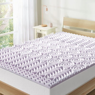 Mellow 1.5 Inch 5-Zone Memory Foam, Soothing Lavender Infusion, Full Mattress Topper