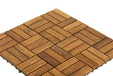 Bare Decor BARE-WF2009 Solid Teak Wood Interlocking Flooring Tiles (Pack of 10), 12" x 12", Brown Bare Decor