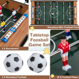 Giantex Foosball Table, 27in Mini Football Table Game w/ 2 Footballs, Score Keepers, ASTM Certification, Wood Soccer Table Top for Kids, Family Night, Parties, Game Rooms (Natural) Giantex