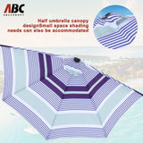 ABCCANOPY Patio Half Umbrellas 10FT (Blue Purple Stripes) ABCCANOPY