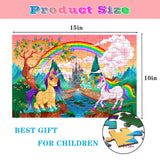 Puzzles for Kids Ages 4-8 100 Piece Puzzles for Kids, Castle 100 Piece Puzzles Children Learning Educational Toys Gifts Gifts Girls Age 4-6, 6-8, 8-10 Years Old (15 "X 10")… HUADADA
