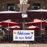 2 Pcs Sublimation Banner blank banners to decorate vinyl，2x4 Ft Polyester Oxford Cloth Blank Banner Signs with Hanging Ropes DIY Banner Sign for Business Office Supply for School Wedding Birthday GEKIXUTP