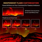 RealSmart Electric Fireplace Heater 22 in Freestanding Fireplace Stove Infrared Fireplace with 3D Flame Effect Remoted Control, Timer, Overheating Protection (Blue) RealSmart