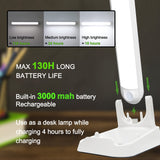 Wall Reading Light – 3 Color Modes 3000mAh Rechargeable Long Battery Life, Bunk Bed Lights, Headboard Lamp, Wireless Stick on Led Dimmable Touch Light Bar for Kids Desk 1600K/3000K/6500K Lighting KAGWON