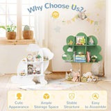 Curipeer Tree Kids Bookshelf, Toddler Bookshelf for Kids, Baby Montessori Bookshelf and Toy Storage, Wooden Kids Bookcase, Book Shelf for Kids Rooms, Nursery, Bedroom, Playroom, Green Curipeer