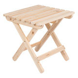 Shine Company Adirondack Square Folding Wood Side Table – Natural Shine Company