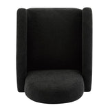 Christopher Knight Home Sidney Fabric Upholstered 360° Swivel Chair, Boucle Push-Back Recliner, Solid Wood Glider Recliner with Rotation, Living Room Lounge Sofa, Adjustable Comfy Reading Chair,Black Christopher Knight Home