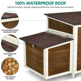 YITAHOME Chicken Coop Large Wooden Chicken House Chicken Pen Outdoor with 2 Nesting Boxes Poultry Cage Rabbit Hutch Duck Cage with Weatherproof Roof (Brown) YITAHOME