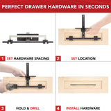 True Position Tools The Original Cabinet Hardware Jig - Made in USA - Most Accurate Tool for Knobs and Pulls - Hand Calibrated True Position Tools