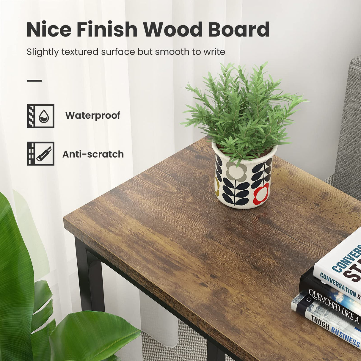 Ecoprsio Small Console Table Sofa Table with Mesh Shelves, 2 Tier Entryway Table Foyer Table for Entryway, Front Hall, Hallway, Sofa, Couch, Living Room, Bar, Kitchen, 32 Inch, Rustic Brown Ecoprsio