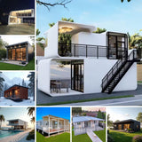 Apple Cabin House, Tiny Houses, Prefab Homes, Luxury Modern House, Equipped with Bedroom, Bathroom and Kitchen, Prefabricated Container House Designed Specifically, Expandable Container House Generic