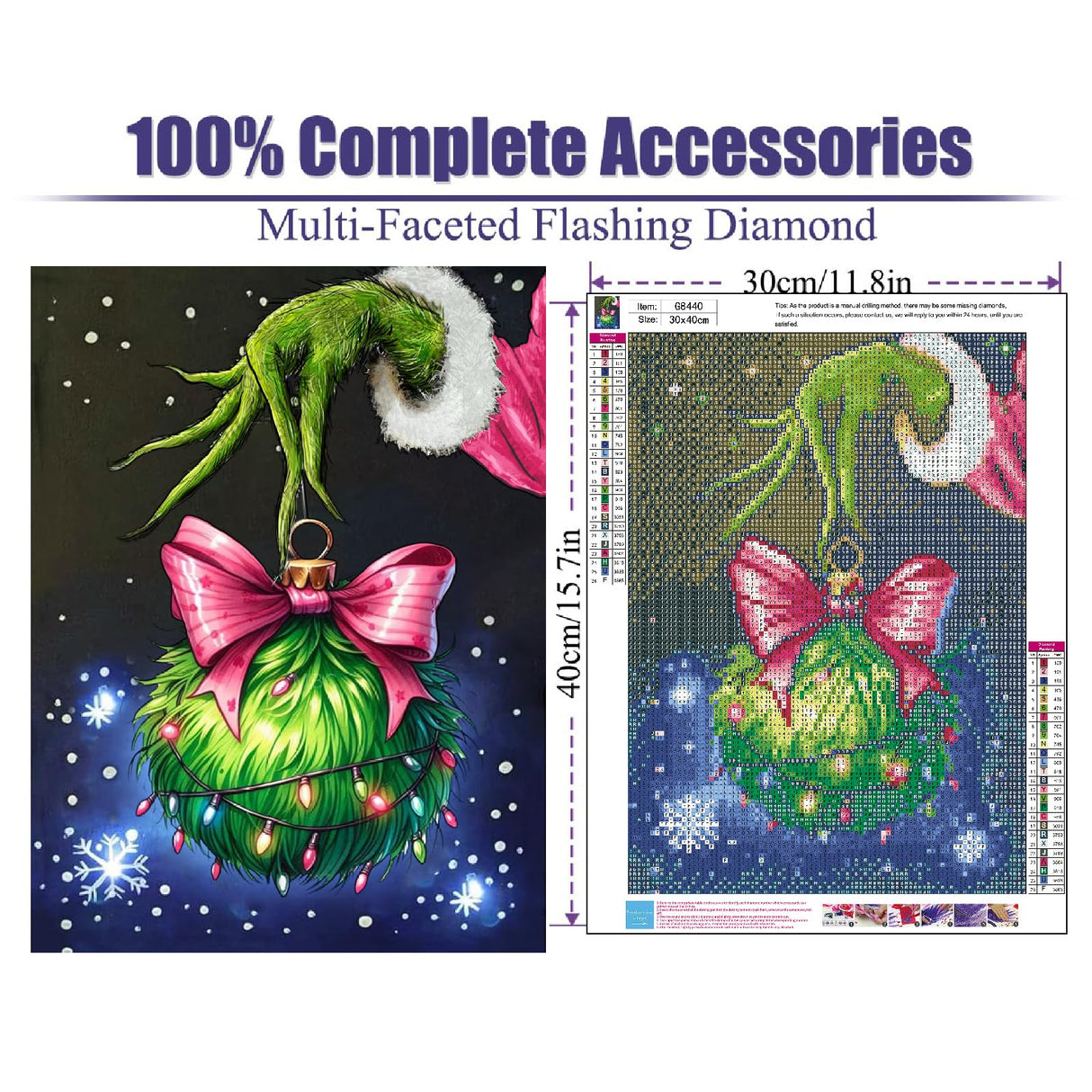 Christmas Diamond Art Kits for Adults, Diamond Painting for Adults Beginner, Diamond Dots Crystal Gem Art Kits for Home Decor(12x16Inch) Yijingtop