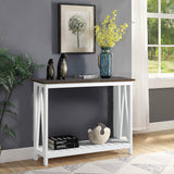 ChooChoo Farmhouse Console Table, Rustic Vintage Narrow Sofa Table for Entryway, Living Room, Hallway, 40 White ChooChoo