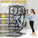 Ultrawall Freestanding Bike Rack, Vertical Bike Storage Stand for Garage, Indoor Bicycle Organizer, Holds Up to 4 Bikes Ultrawall