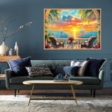 Sunset Diamond Art Kits for Adults,Beach Landscape Diamond Painting Kits for Adults,DIY Full Drill 5D Diamond Art Painting Kits Gem Art Crafts for Home Wall Decor 12x16inch Yijingtop