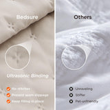 Bedsure Quilts Queen Size - Ultra Soft Queen Quilt Bedding for Modern Farmhouse Bedroom Decor, Lightweight All-Season Comforter, Natural Bedspread Coverlet 90x96 Inch Bedsure