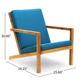 Christopher Knight Home Nick Outdoor 3 Piece Acacia Wood Chat Set, Brown Patina and Dark Teal Christopher Knight Home