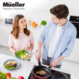 Mueller EuroPhoria Series Spatula, Heat Resistant Nylon Kitchen Turner, Cooking Utensils for Flipping Pancakes, Eggs, Burgers, Crepes and More, Perfect for Nonstick Cookware, Black MÜELLERHOME