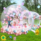 FBSPORT Inflatable Bubble House 10FT, Bubble House Dome Inflatable with 750W Air Blower for Kids and Adults Includes 100 Balloons, TPU Bubble Tent for Indoor and Outdoor Backyard FBSPORT