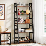 Tribesigns 5-Tier Bookshelf Industrial Bookcase, 5 Shelf Ladder Shelf Book Storage Shelf Organizer for Living Room, Home Office Tribesigns